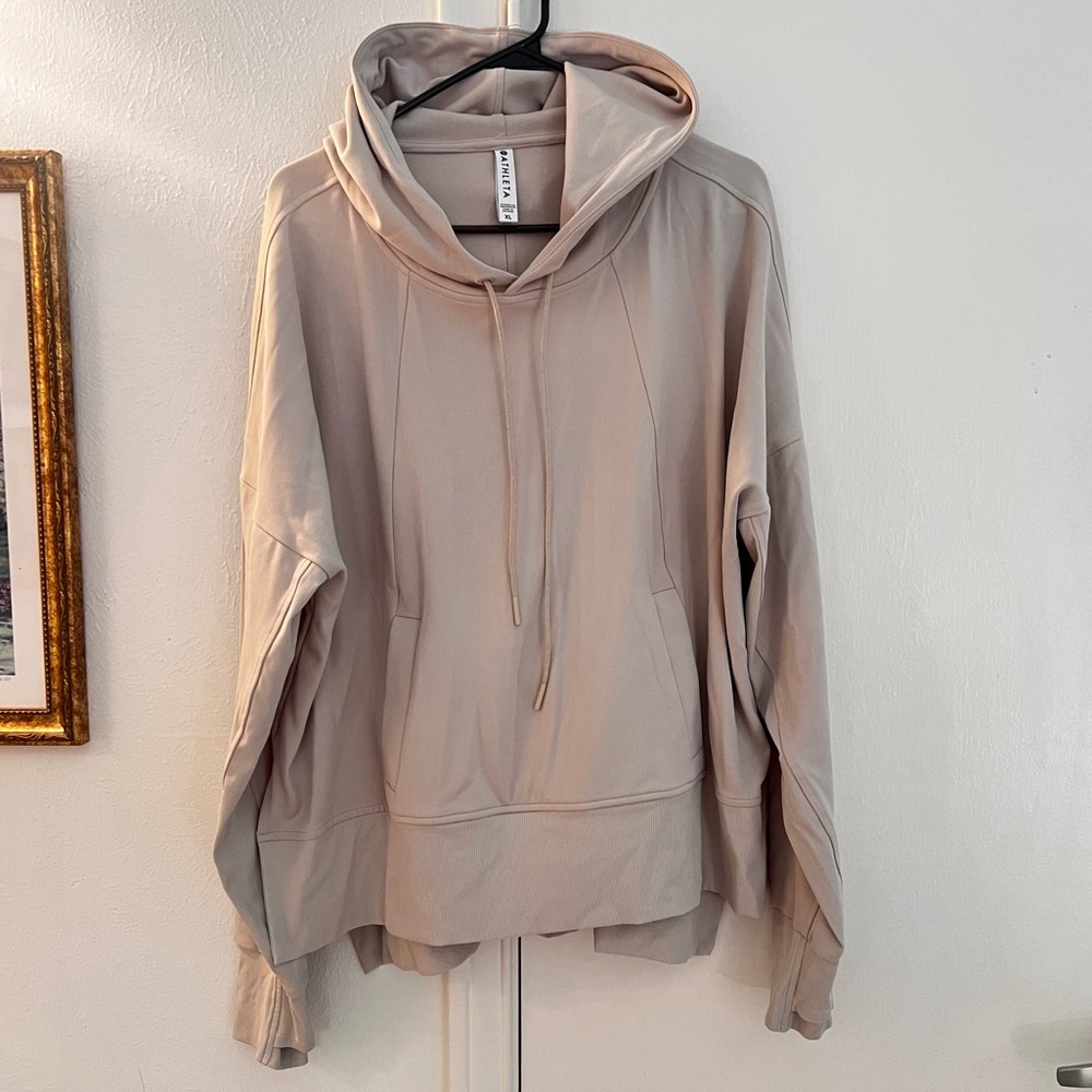 NWOT Athleta Mission Hoodie Abalone Grey Size XL - Picture 5 of 10